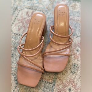 A New Day Blush Strappy Heels